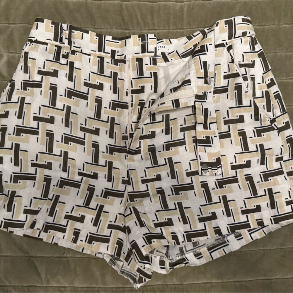 equipment high waisted linen shorts